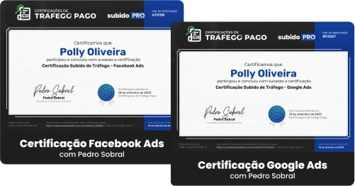 Certificado Subido PRO Google e Facebook Ads com Pedro Sobral