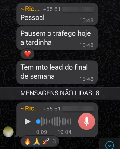 Cliente AdsOX pede para pausar o tráfego pelo excesso de leads